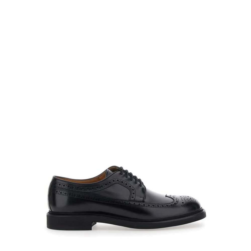Berwick Men Brown Leather Round Toe Lace-Up Shoes